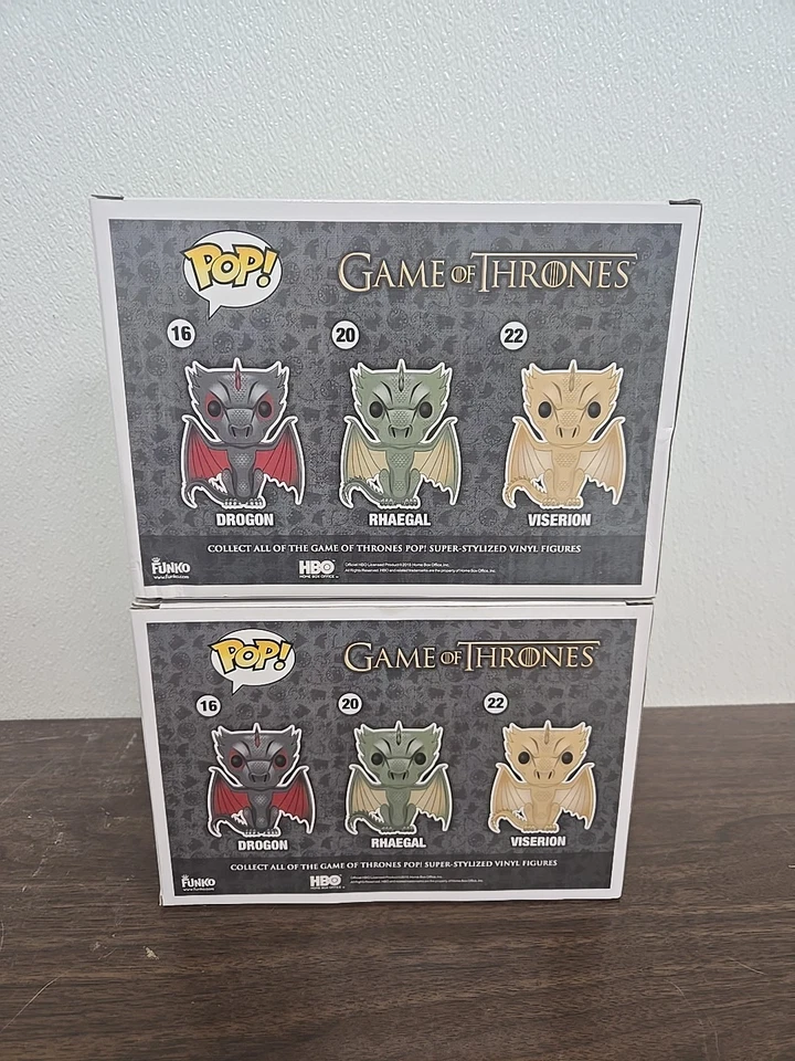 Funko Pop! 2 Game of Thrones Drogon Rhaegal & Viserion Metallic - Image 2 of 4