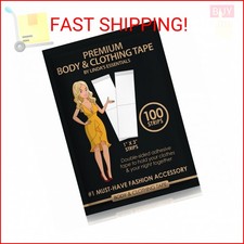 Double Sided Tape for Clothes, Body and Fashion 100 Pack Clothing and Hem Ta