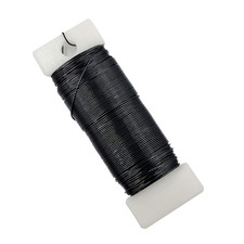 22 Gauge Black Metal Floral Wire, 38 Yards/35 Meters,For Christmas Wreaths,Tree