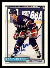 1992 Topps Hockey #426 Rob Zamuner Signed Autograph (no COA)