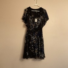 DKNY Floral Chiffon Women's Cocktail dress Size 10 on Sale