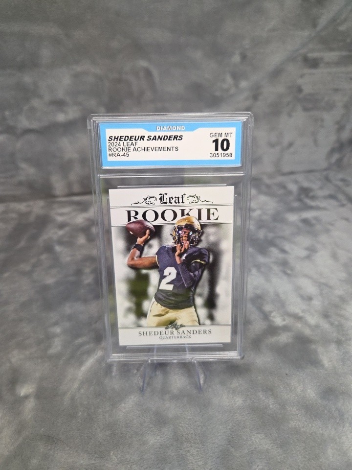 Leaf 2024 Rookie Achievement Shedeur Sanders RA-45 Graded 10 Browns QB RC Slab