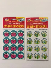 TREND Scratch n Sniff RETRO STINKY STICKERS : CHERRY PUNCH & PARTY TIME 2pk