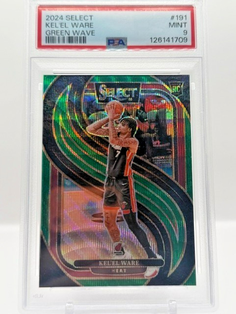 2024 Panini Select KEL'EL WARE Green Wave Premier Level/50 PSA 9 Miami Heat #191