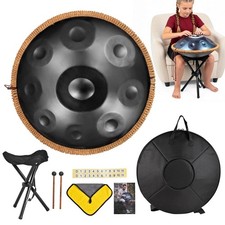 Handpan Drum 18 in 9 Notes G Minor Hand Drum Instrument with Mallet