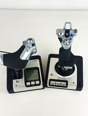 Logitech G Saitek X52 Flight System Joystick & Throttle MFD Wired PC 6ft