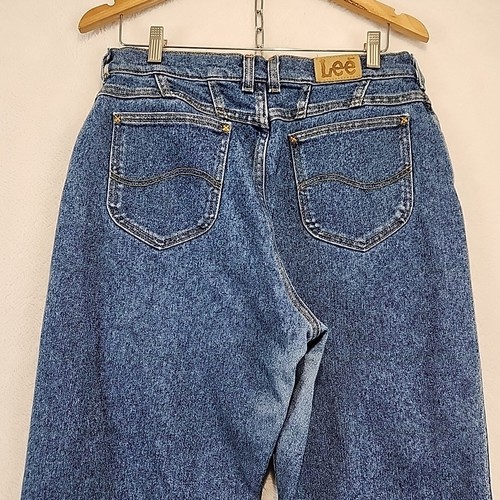 Vintage Lee Mom Jeans High Rise 16 MED Relaxed Fit Tapered Leg Retro Made in USA - Picture 10 of 17