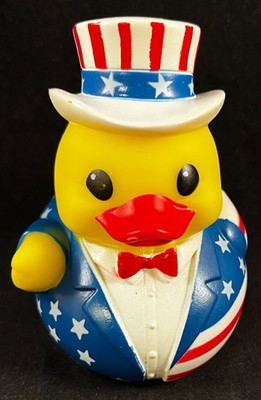Animolds Duck - Uncle Quack in Stars & Stripes - #ARDK100-USA - Approx 3.5'' High