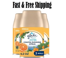 Glade Automatic Spray Refill Air Freshener for Home and Bathroom 6.2 Oz, 3 Count