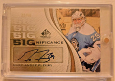 2010-11 SP Game Used Significance Marc Andre Fleury Auto /50 Penguins