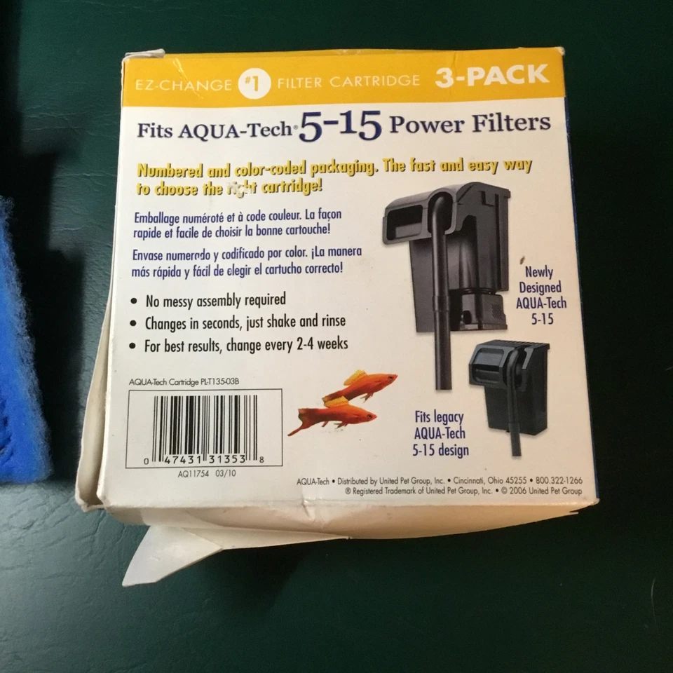 EZ Change Filter 3 Pack Fits Aqua Tech 5-15 Power Filters NEW - Image 2 of 2