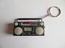 1980's  BOOMBOX * Keychain * {{  Black  }} * Free  Shipping