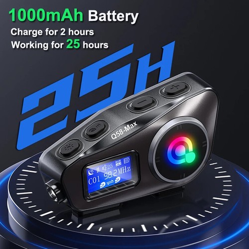 Bluetooth Intercom Headset Motorcycle Motocross Racing Flip Up Motorbike Helmets - Picture 9 of 20