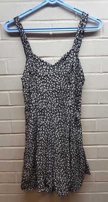 Jamie Brooke Damen Jumpsuit Blumen ärmellos Größe L (A37)