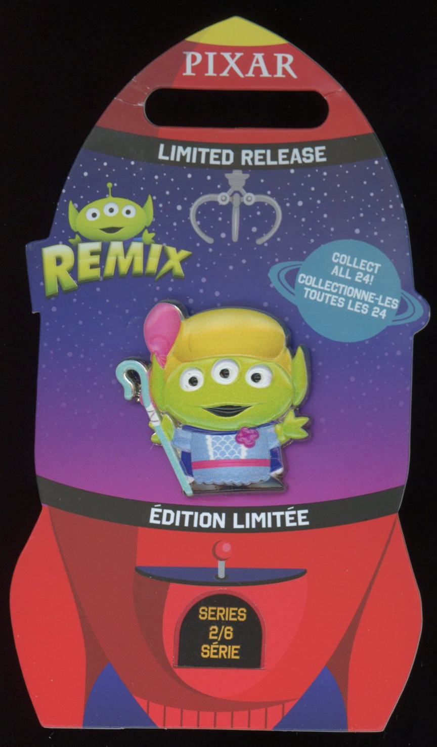 Disney Parks Pixar Remix Little Green Men Alien Bo Peep LR Disney Pin 140190