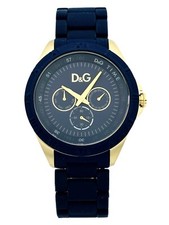 Dolce & Gabbana D&G DW0779 CHAMONIX Gold Blue Dial Blue Stainless Steel Watch