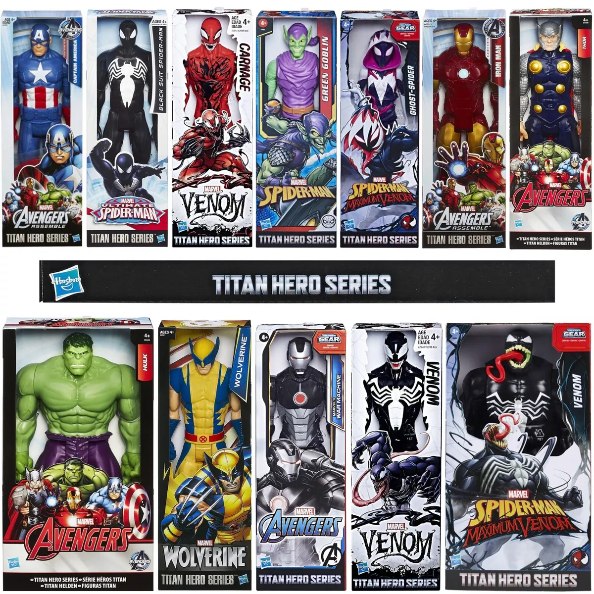 Marvel Action Figures Titan Hero Series Avengers Hasbro Full Collection 12