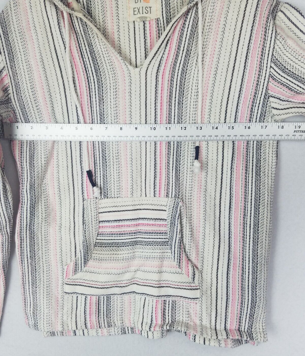 Pull Capuche Beach By Exist Femme Taille M Blanc Motif Aztèque Tribal Boho