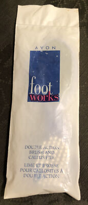New Sealed 1999 Avon Foot Works Double Action Brush And Callus File