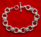 Michael Dawkins Signed Designer Sterling Silver "Starry Night" Bracelet Lovely