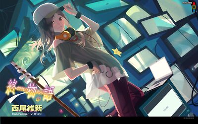 Anime monogatari series girls gaen izuko headphones Playmat Game Mat Desk