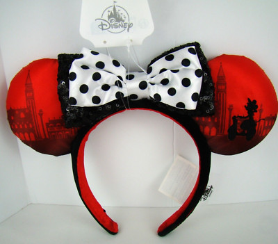 Disney Parks Ears  Headband EPCOT Showcase Italy Ciao Bella Minnie Mouse New