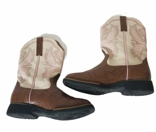 Cinch Western Women's Pull On Boots KWY410 Light Up USA Size 6M WRX Faux Gator - Picture 3 of 12