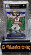 2014-15 Select Courtside Andrew Wiggins Blue Silver Prizm BGS 10 Black Label RC