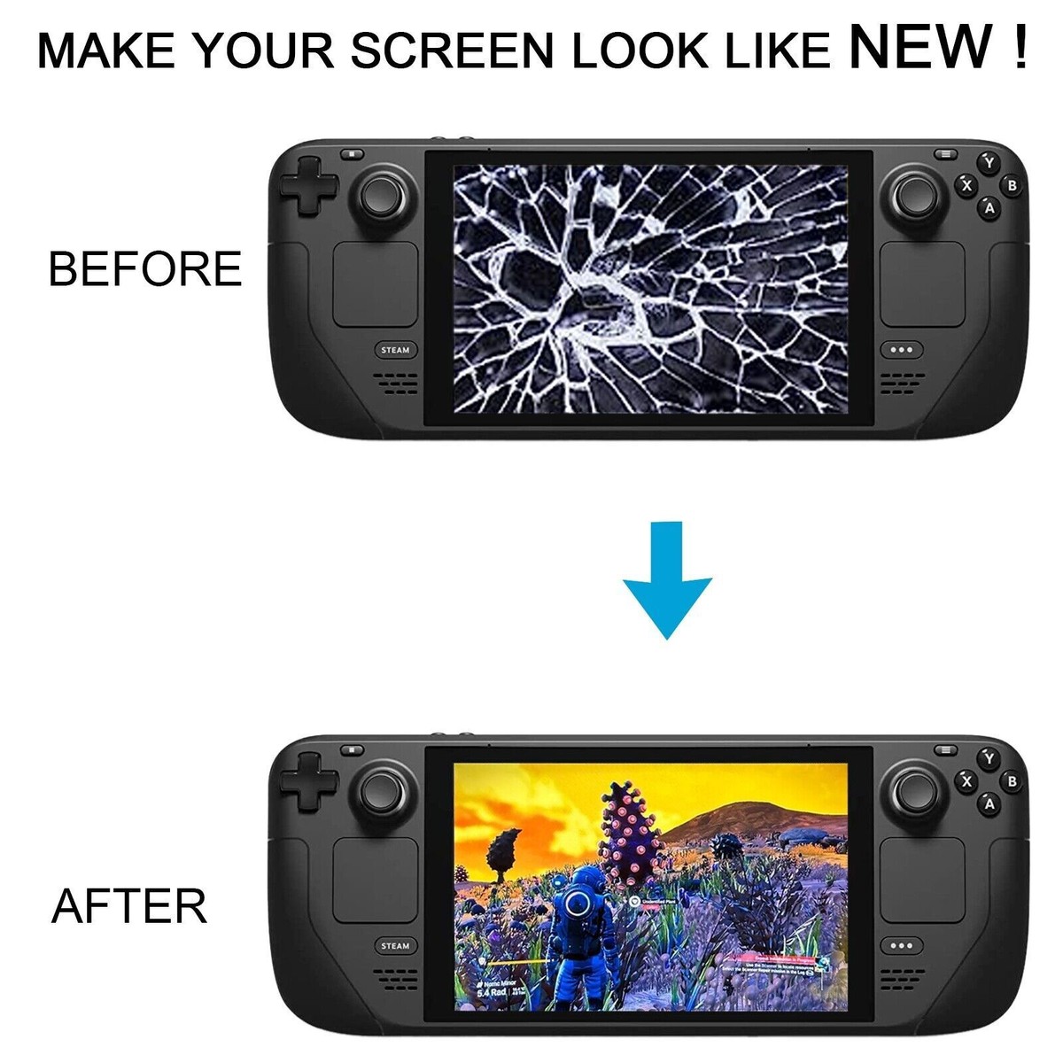 スチームデックLCD For Steam Deck LCD Display Screen Digitizer Full Assembly Frame