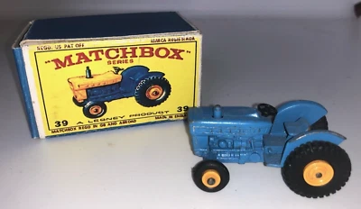 Matchbox Series 39 Ford Farm Tractor Original Model Reproduction Box - Image 1 of 4