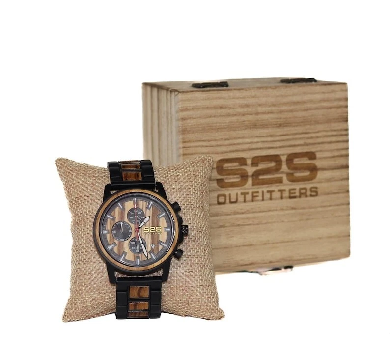 Men’s Wood Watch | Handcrafted Wooden Watch | Sustainable Luxury Gift - Image 3 of 4