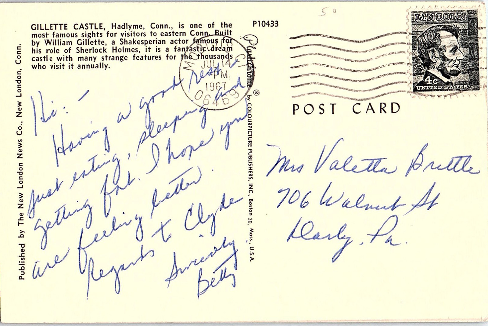 Postcard BUILDING SCENE Hadlyme Connecticut CT AI0127 eBay