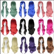 Fashion 70cm Full Curly Wigs Cosplay Costume Halloween Party Hair Wavy Long Wig