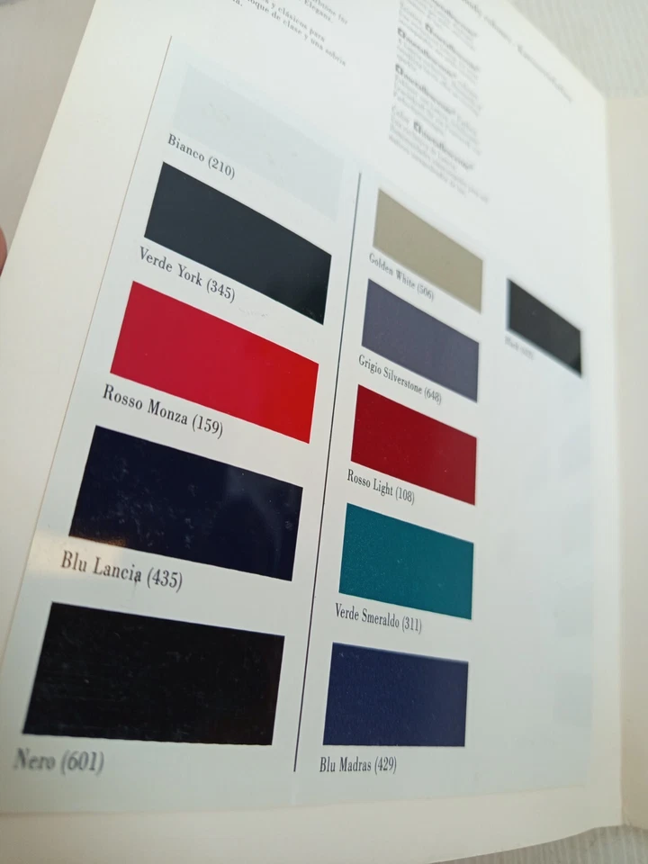 campionario tabella colori originale 1995 Lancia Delta 2 serie - Immagine 4 di 4