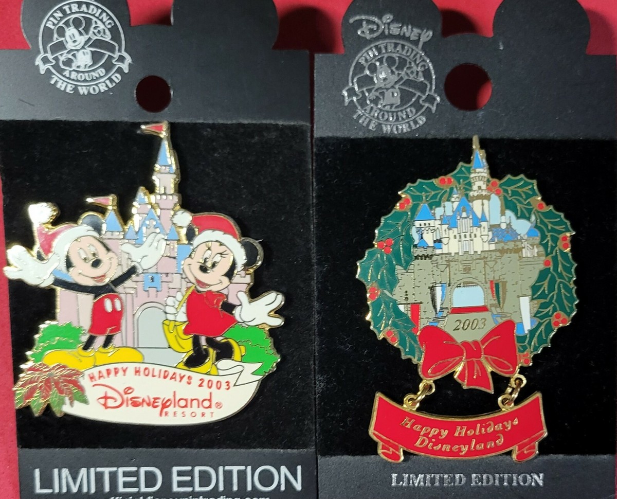 ピンズ・ピンバッジ・缶バッジ wdw Disney 2003 2004 pin Xmas holiday Disney Disneyland Happy Holidays Christmas Castle Wreath Mickey