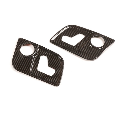 Cubierta de mango de botón de asiento de fibra de carbono real para Maserati Ghibli 2014-2021 - Imagen 13 de 16