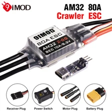 9IMOD AM32 80A Brushless BEC 5.2-8.2V for 1/8 1/10 RC Car Axial SCX10 TRX4 TRX6