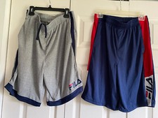 FILA Two Boy's Shorts Size XL 18/20 Blue Gray