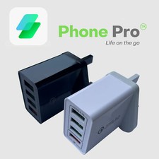 4 Multi USB Port QC3.0 Fast Quick Charger Mains Wall Charger Adapter USB UK Plug