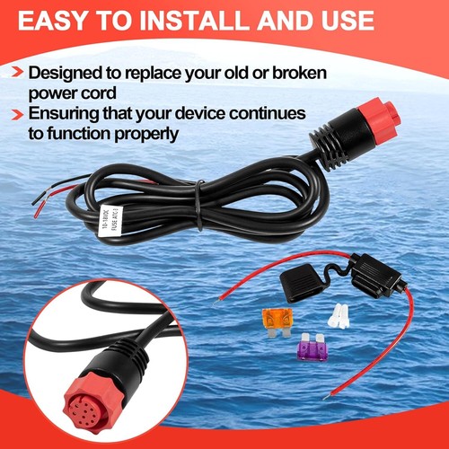 000-14041-001 2-Wire Power Only Cable for Lowrance HDS Elite Ti Hook Mark 3 Foot - Picture 5 of 12