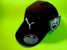PUMA Youth Adjustable Snapback hat OSFA ONE SIZE Black w/White 100 Cotton NEW