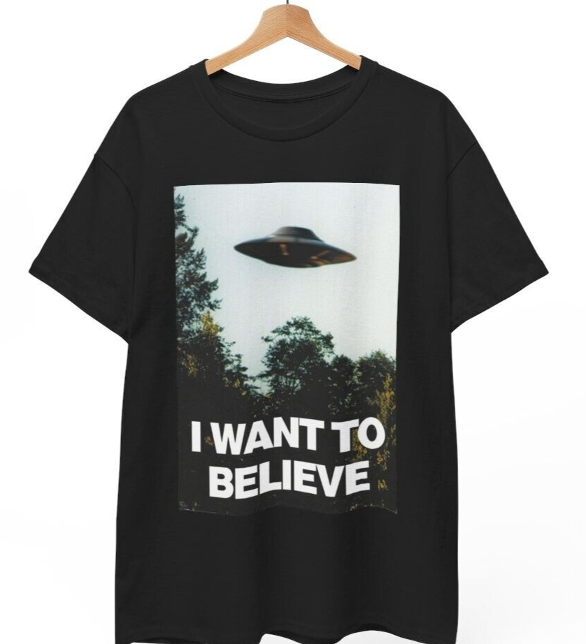 I Want To Believe Shirt | UFO Tee | X-Files Fan Gift | Alien T
