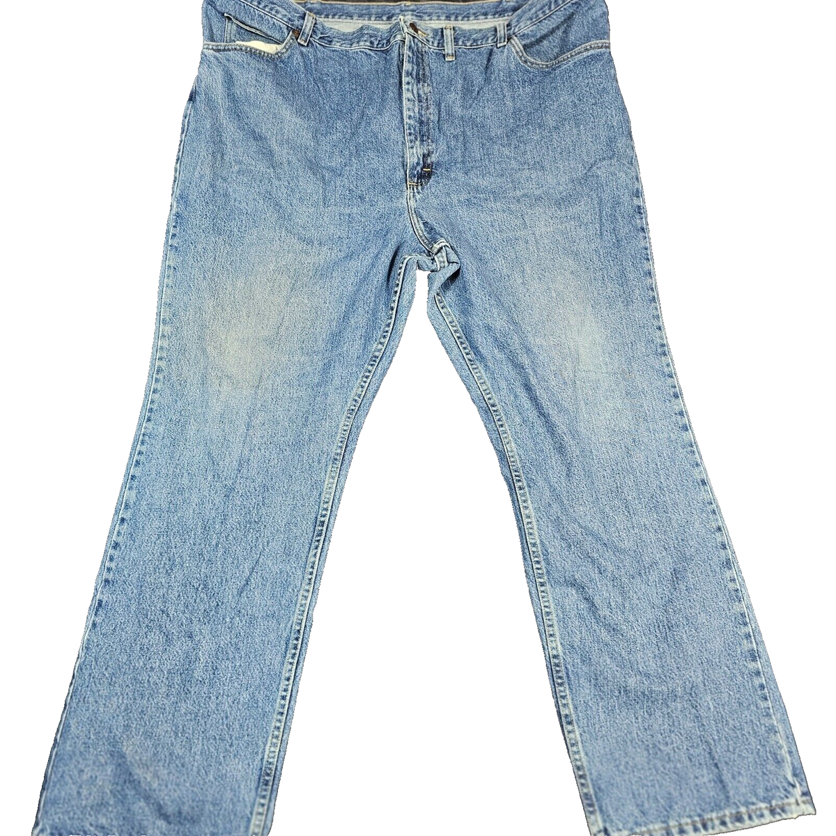 Mens Lee Denim Jeans - Size 48x32 (46x31)Relaxed Fit Bootcut Baggy Flaw Rip  | eBay