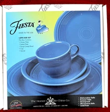 NEW Fiesta LAPIS Blue 5 pc Place Setting 830 337 Colorful Dish Set USA Made