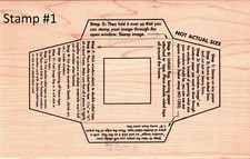 Art Gone Wild SQUARE SHAKER TEMPLATE Wood Mounted Rubber Stamp