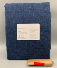 Pottery Barn Emery Linen Blackout Drape Panel Midnight Demin 50" x 96" P471