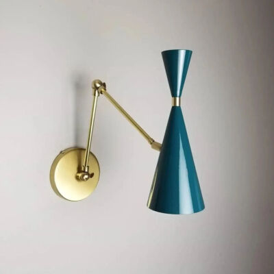 Monolith' Italian Reading Lamp Brass 1950s Italian Wall Lamp Mid Century Fixture