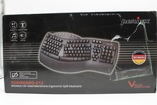 Periboard-612B Wireless Ergonomic Split Keyboard with Dual Mode 2.4G and Blue...