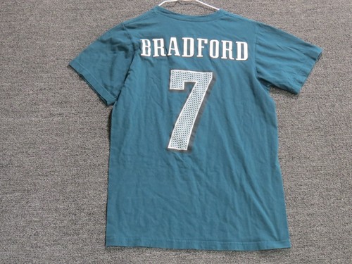 Philadelphia Eagles Shirt Womens Small Bradford 7 Short Sleeve Green Tee Crew - Picture 7 of 7