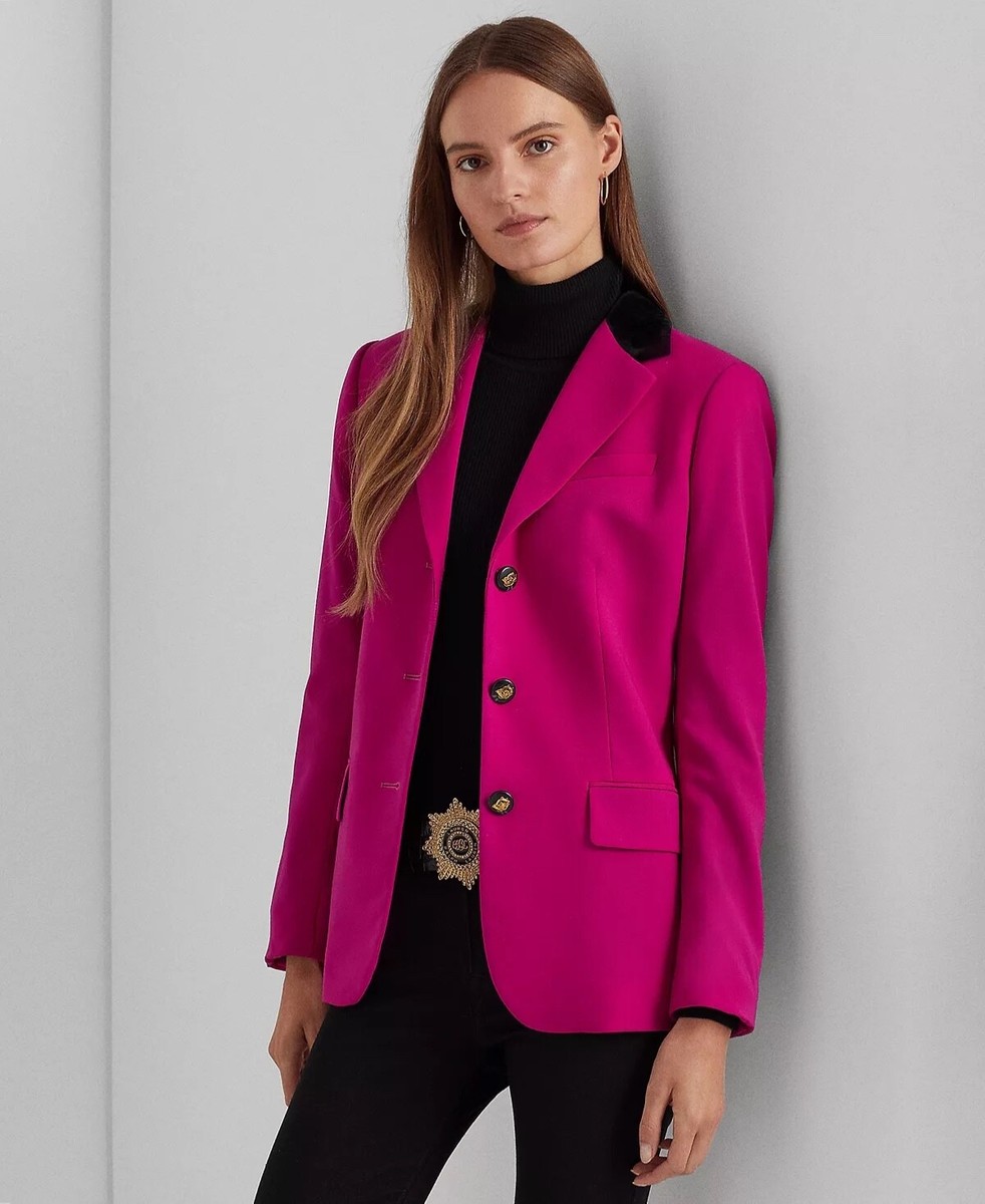 Ralph Lauren NEW single breasted fox button Velvet COLLAR jacket